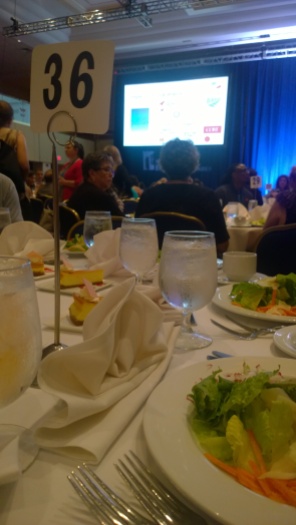 Snagging luncheon Table 36 for both keynote addresses...